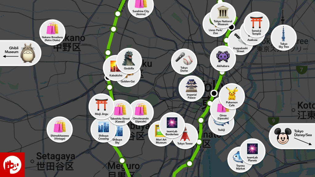Yamanote Line Popular Attractions